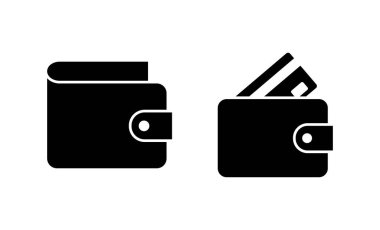 Cüzdan simgesi vektörü. cüzdan işareti ve sembol