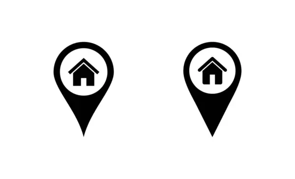 Icono Dirección Vector Signo Símbolo Ubicación Casa Precisar — Vector de stock