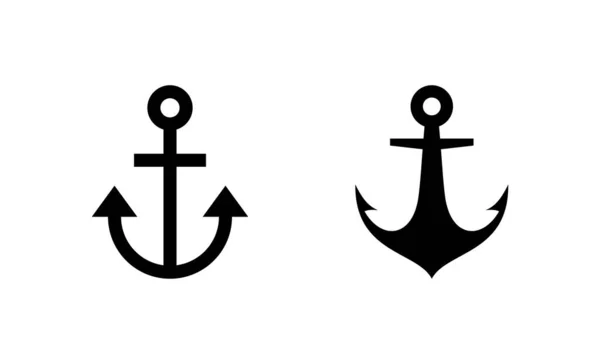 Wektor Ikony Kotwicy Znak Kotwicy Symbol Ikona Kotwicy Morskiej — Wektor stockowy