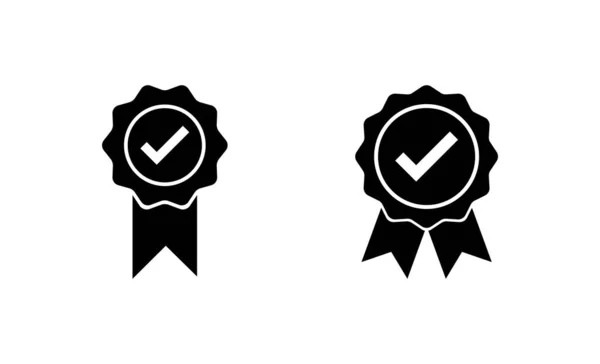 Godkänd Ikon Vektor Certifierad Medaljikon — Stock vektor