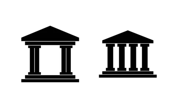 Vektor Ikony Banky Bankovní Značka Symbol Muzeum Univerzita — Stockový vektor