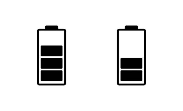 电池图标矢量 电池充电标志 电池充电水平 — 图库矢量图片