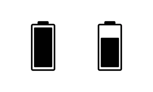 Vector Ícone Bateria Sinal Carregamento Bateria Nível Carga Bateria —  Vetores de Stock