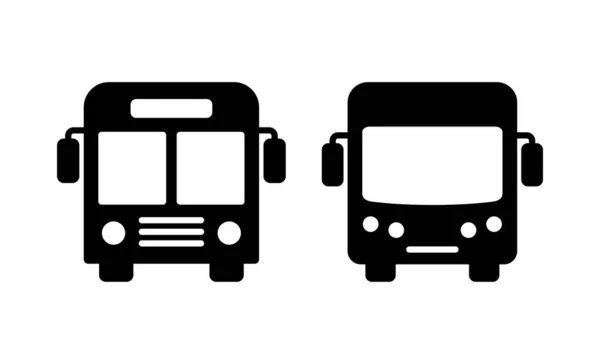 Vetor Ícones Ônibus Sinal Ônibus Símbolo — Vetor de Stock