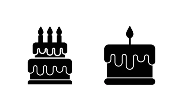 Kuchen Symbol Vektor Tortenzeichen Und Symbol Geburtstagstorte Ikone — Stockvektor