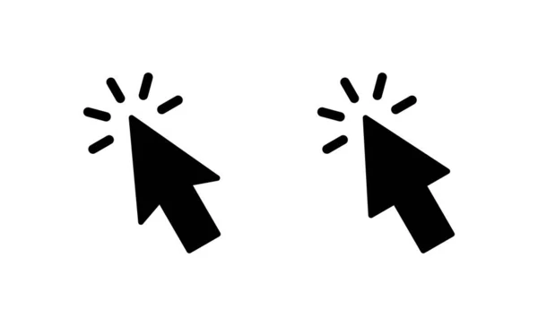 Натисніть Вектор Піктограм Знак Стрілки Вказівника Символ Значок Курсора — стоковий вектор