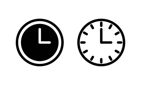 Klocka Ikonen Vektor Tidsmärke Och Symbol Titta Ikon — Stock vektor