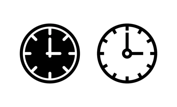 Vetor Ícone Relógio Sinal Tempo Símbolo Ícone Relógio —  Vetores de Stock