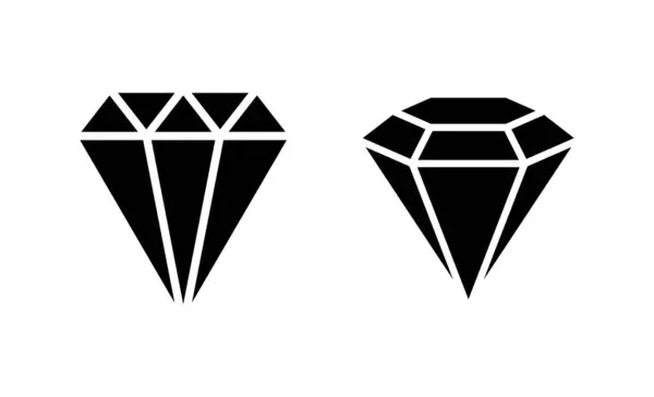 Icono Diamante Vector Gemas Diamantes Signo Símbolo — Vector de stock