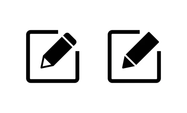 Editar Vector Icono Editar Signo Símbolo Del Documento Editar Icono — Archivo Imágenes Vectoriales