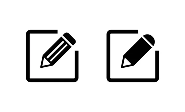Modifica Vettore Icona Modificare Segno Simbolo Del Documento Modificare Icona — Vettoriale Stock