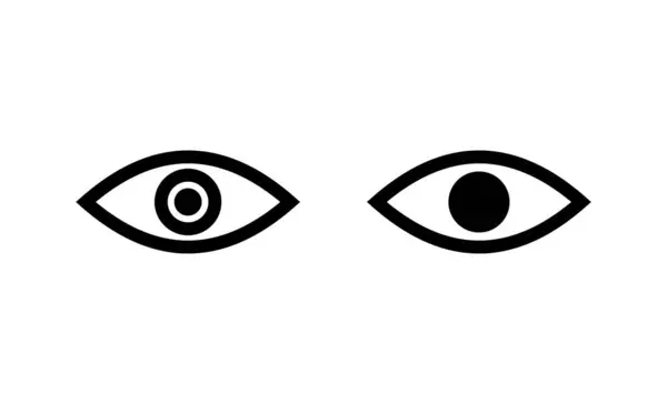 Göz Simgesi Vektörü Göz Işareti Sembol Bak Görüş Simgesi — Stok Vektör