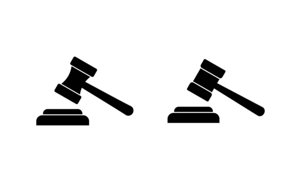 Gavel Icon Vector Judge Gavel Sign Symbol Law Icon Auction — Stock Vector