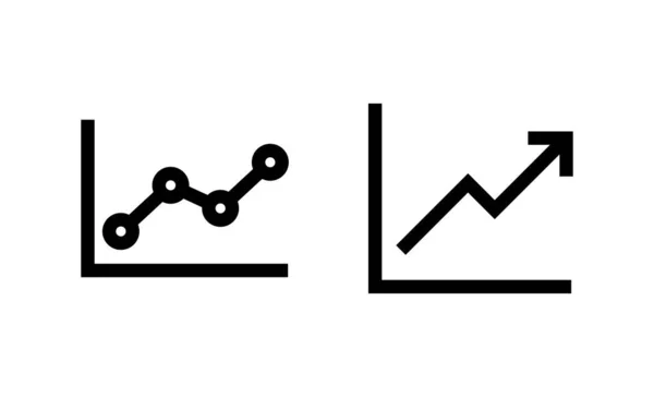 Voksende Graf Ikon Vektor Diagramskilt Symbol Diagramikon – Stock-vektor