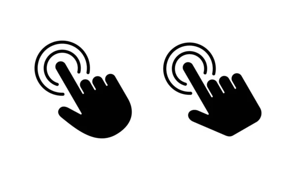 Hand Klicka Ikonen Vektor Pekare Och Symbol Hand Markör Ikon — Stock vektor