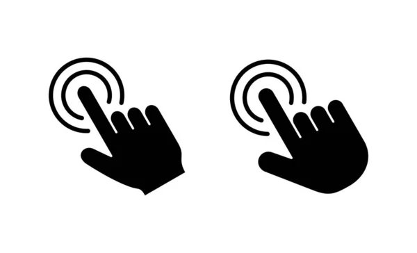 Vecteur Icône Clic Main Signe Symbole Pointeur Main Curseur Icône — Image vectorielle