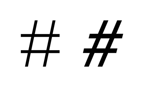 Hashtag Icoon Vector Hashtag Teken Symbool — Stockvector