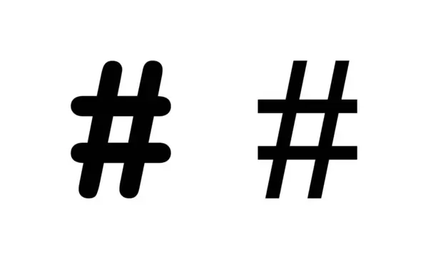Hashtag Icon Vector Hashtag Sign Symbol — Stock Vector