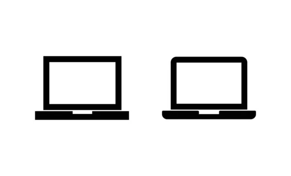 Vettore Icona Portatile Segno Simbolo Del Computer — Vettoriale Stock