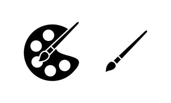 Vektor Ikon Malování Značka Symbol Štětce Vektor Ikony Malování Válce — Stockový vektor