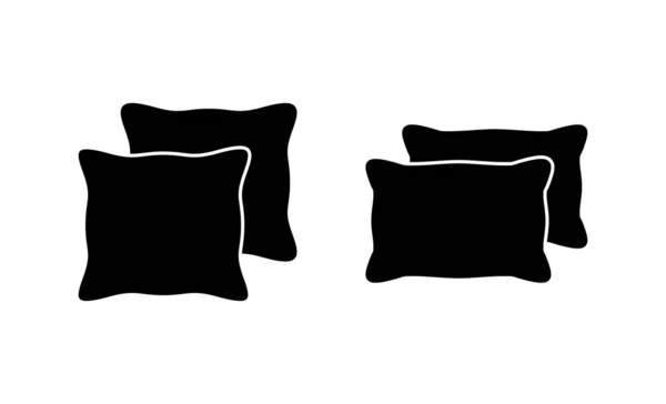 Pillow Icon Vector Pillow Sign Symbol Comfortable Fluffy Pillow — Stock Vector
