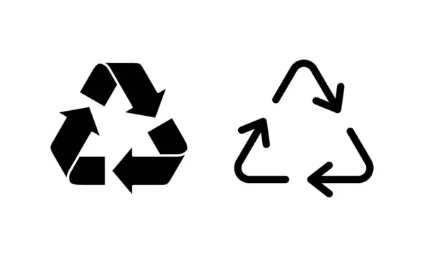 循环图标向量 回收标志和符号 — 图库矢量图片