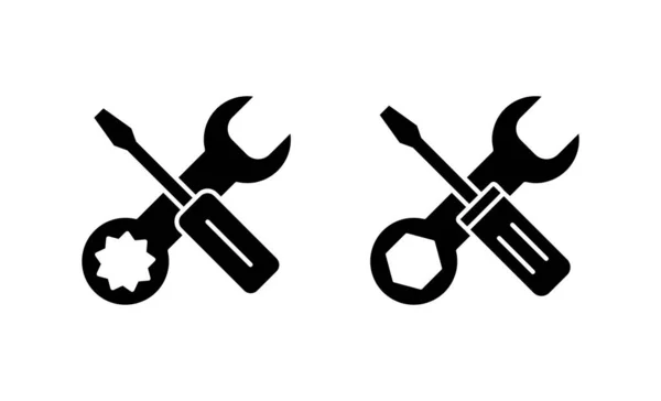 Opravit Vektor Ikon Nástrojů Značka Symbol Nástroje Nastavuji Ikonu Klíč — Stockový vektor