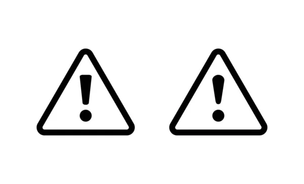 Vektor Ikony Nebezpečí Vykřičníku Značka Symbol Pozornosti Varovné Znamení Nebezpečí — Stockový vektor