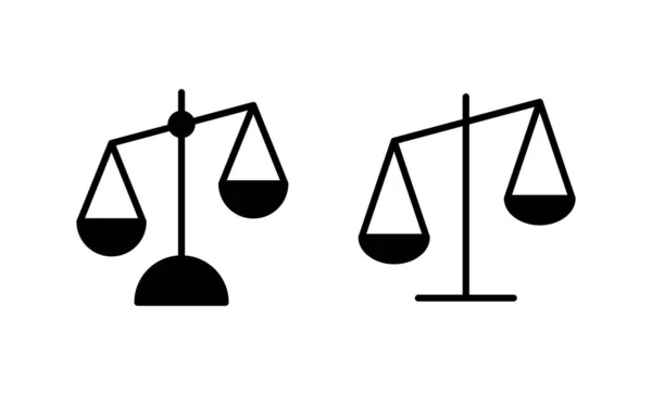 Skalor Ikon Vektor Ikonen För Juridiska Skalor Skylt Och Symbol — Stock vektor