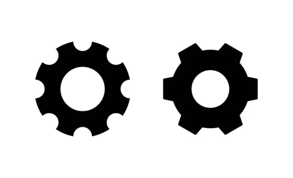アイコンベクトルの設定 歯車の記号と記号 ギアサイン — ストックベクタ