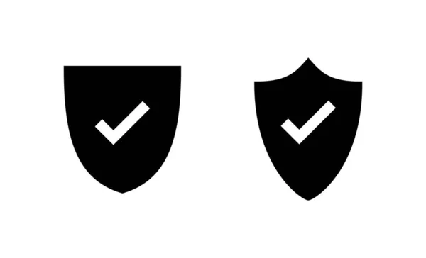 Ikona Znaku Tarczy Ochrona Zatwierdziła Znak Ikona Ubezpieczenia — Wektor stockowy