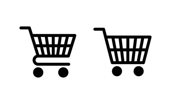 Vecteur Icône Shopping Panneau Symbole Panier Icône Chariot — Image vectorielle