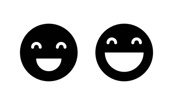 Sonríe Vector Icono Sonrisa Icono Emoticono Señal Retroalimentación Símbolo — Vector de stock