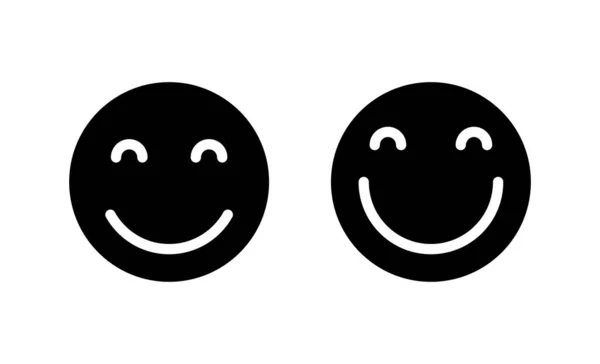 Sonríe Vector Icono Sonrisa Icono Emoticono Señal Retroalimentación Símbolo — Vector de stock