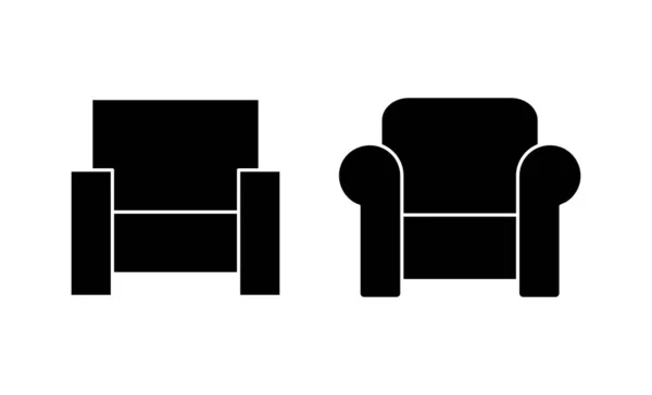 Wektor Kanapy Znak Sofa Symbol Ikona Mebli — Wektor stockowy