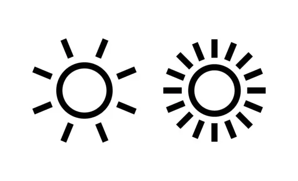 Vektor Ikony Slunce Značka Symbol Jasu — Stockový vektor