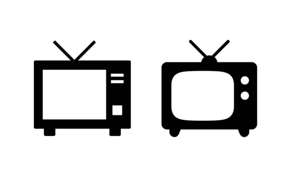 Вектор Піктограми Телевізора Телевізійний Знак Символ — стоковий вектор