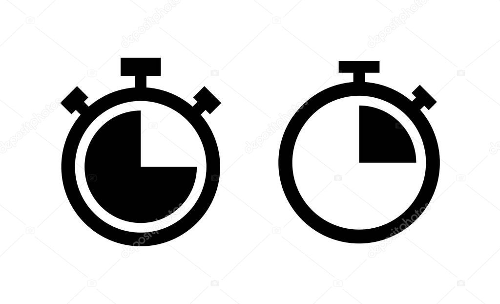 Stopwatch icon vector. Timer sign and symbol. Countdown icon. Period of time