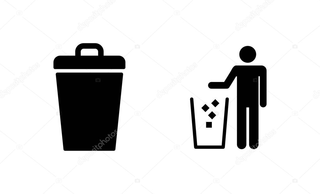 Trash icon vector. trash can icon. delete sign and symbol.