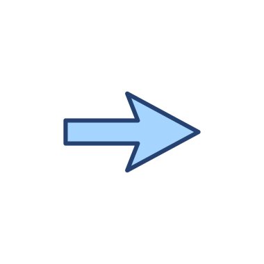 Ok simgesi vektörü. Web tasarımı için ok işareti ve sembol.