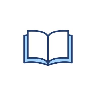 Kitap ikonu vektörü. Açık kitap işareti ve sembol. Kitap simgesi