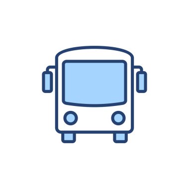 Otobüs simgesi vektörü. otobüs işareti ve sembol