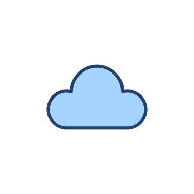 Bulut simgesi vektörü. bulut işareti ve sembol