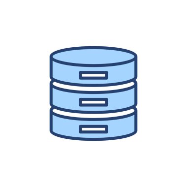 Veritabanı simge vektörü. veritabanı işareti ve sembolü