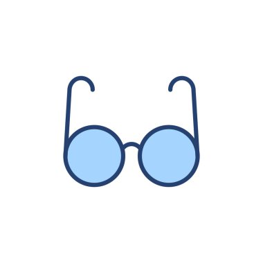 Gözlük simgesi vektörü. Gözlük işareti ve sembol