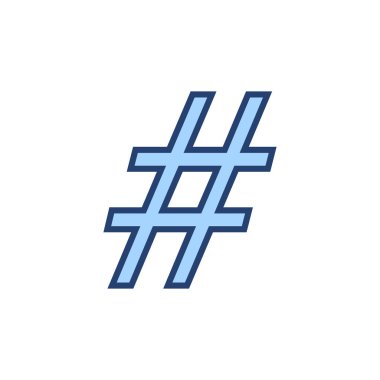Etiket simgesi vektörü. hashtag işareti ve sembol