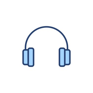 Kulaklık ikonu vektörü. İmza ve sembol.