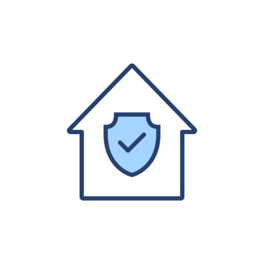 Ev sigortası ikonu vektörü. ev koruma işareti ve sembol