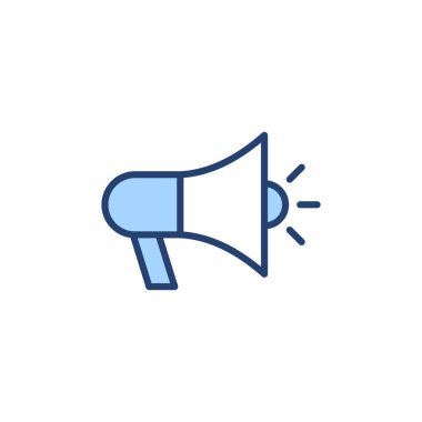 Megafon ikon vektörü. Hoparlör işareti ve sembol