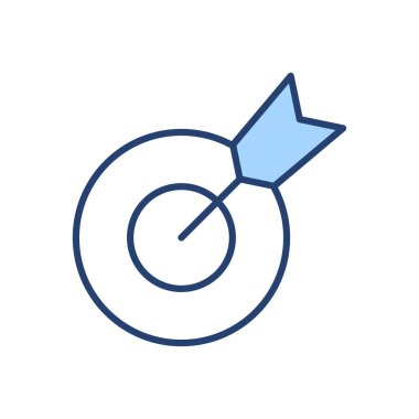 Hedef ikon vektörü. hedef simge vektörü. hedef pazarlama işareti ve sembol